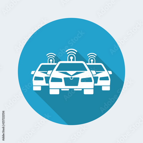 Police cars concept icon