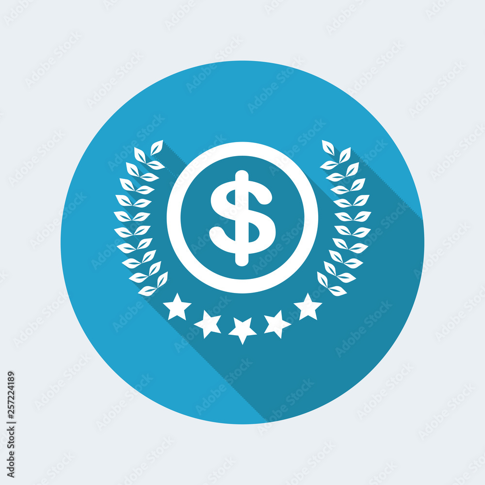 Laurel wreath with Dollar symbol Laurel wreath with Dollar symbol