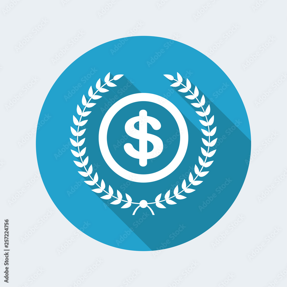 Laurel wreath with Dollar symbol Laurel wreath with Dollar symbol