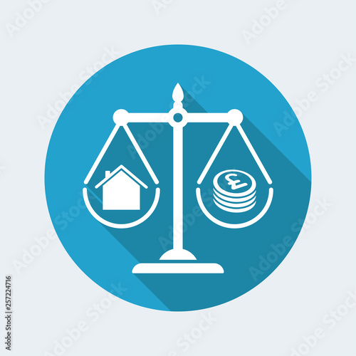 Scale that measures the difference between home and cost in Pounds