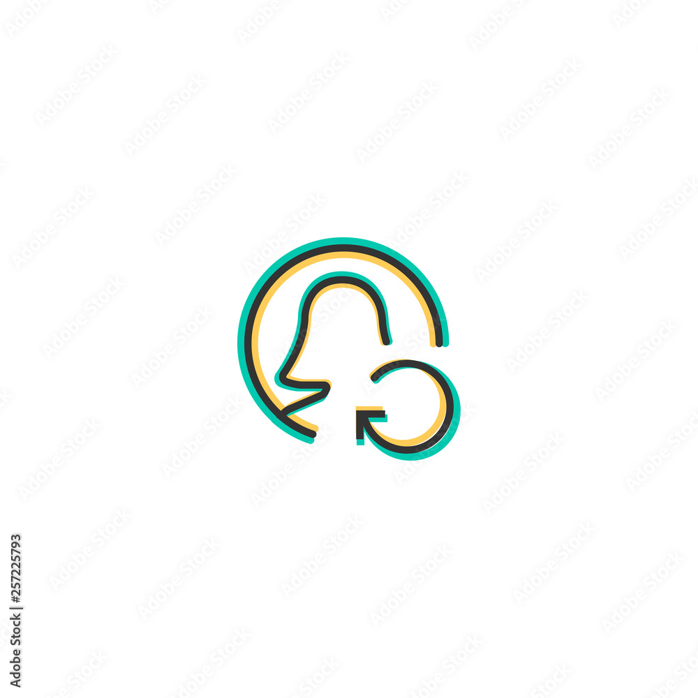 User icon design. Interaction icon vector design User icon design. Interaction icon vector design
