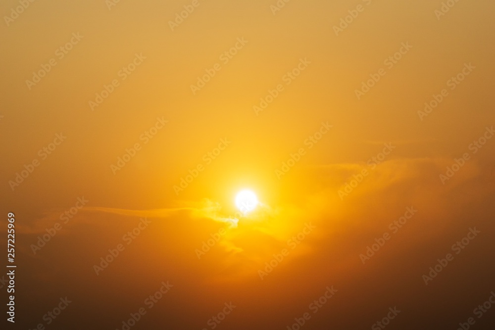 The sun and cloud on sky nature background