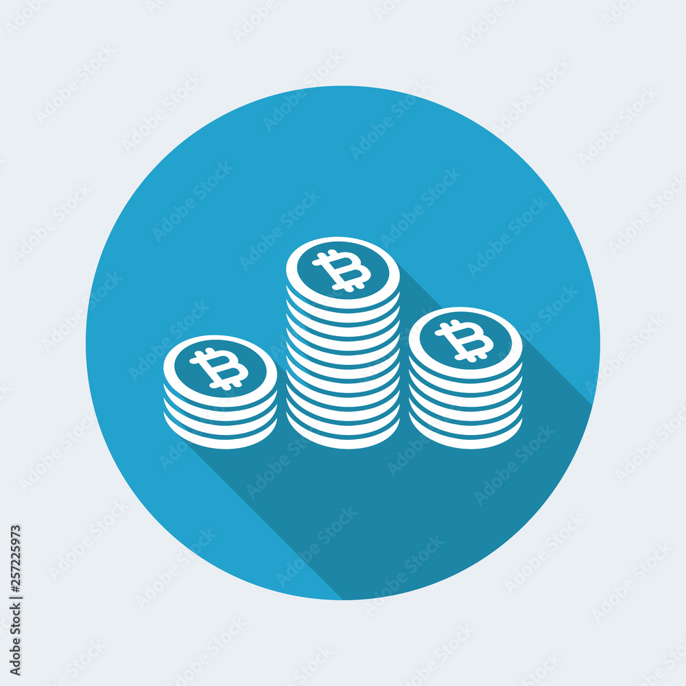 Bicoin pile concept icon Bicoin pile concept icon