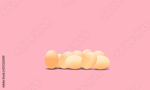 set of eggs. happy a easter day. vector illustration eps10