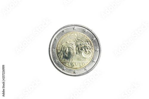 Картината върху платно Commemorative 2 euro coin of Italy