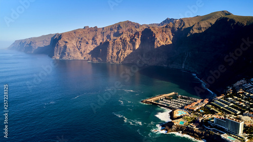 aerial view on Los Gigantes Tenerife