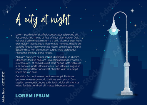 A city at night.
