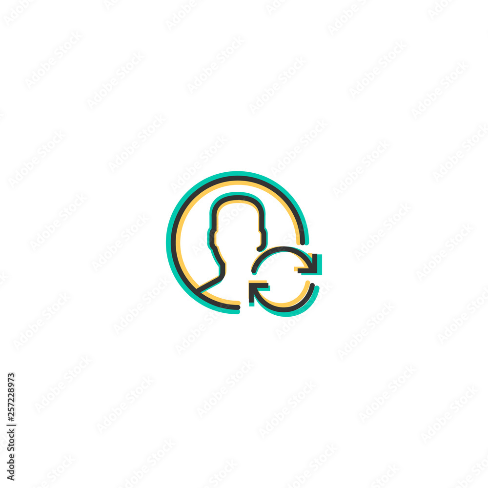 User icon design. Interaction icon vector design User icon design. Interaction icon vector design