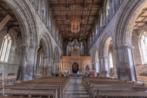 Interior (nave) of Saint Davids Cathedral, Wales