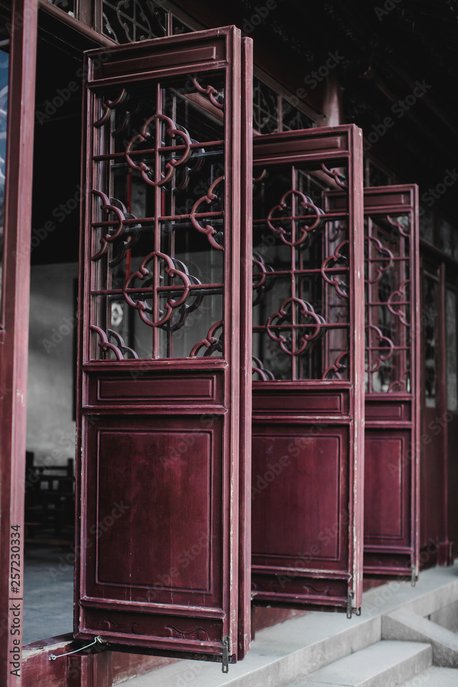 Portes-fenêtres des jardins chinois