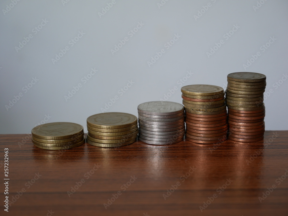 stack coins concept save money stack coins concept save money