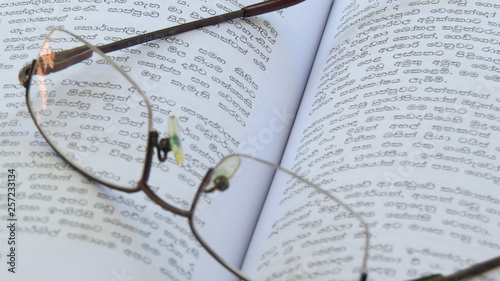 Concept reading glasses background