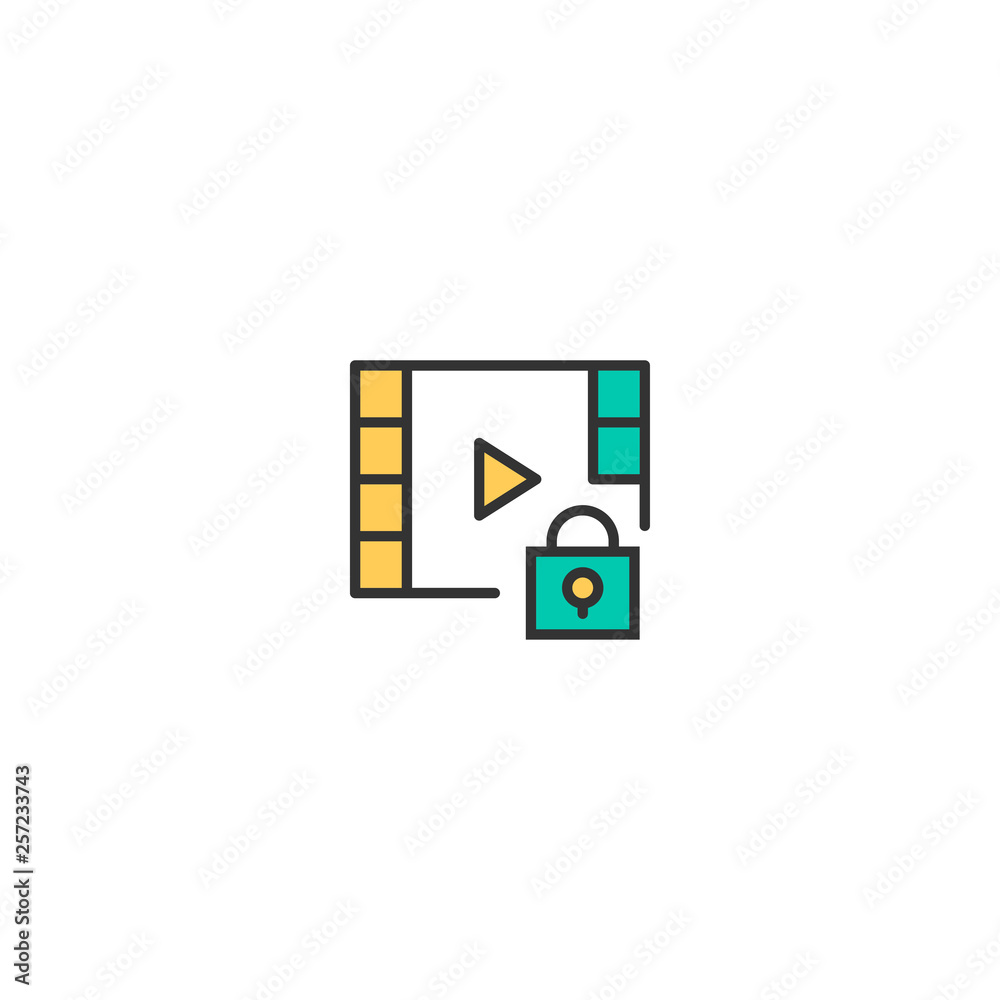Video Player icon design. Interaction icon vector design Video Player icon design. Interaction icon vector design