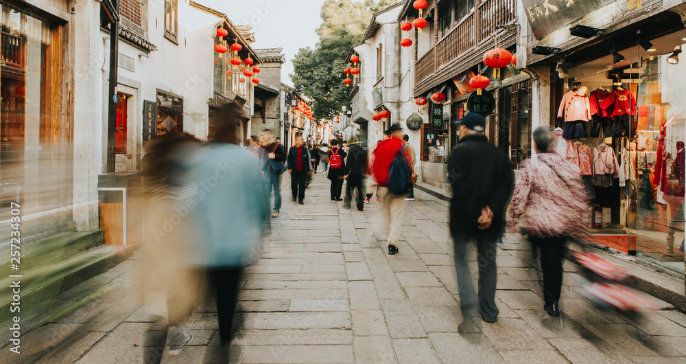 Foule dans les rue de Suzhou Foule dans les rue de Suzhou