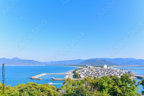 Aerial View of Karatsu City in Saga Prefecture