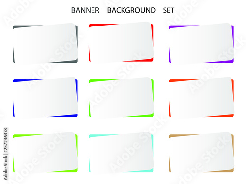 Modern abstract vector set of banners. Flat geometric shape with different colors. Modern vector template, template for logo, flyer or presentation. EPS 10