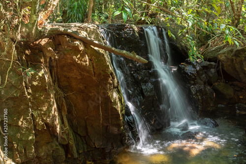 Little waterfall in the rainforest on Phu Quoc Island  Vietnam.