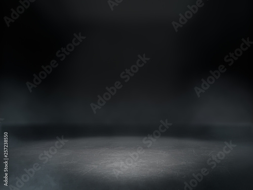 Empty room, Platform for design, Blank product stand, background blurred.3D rendering