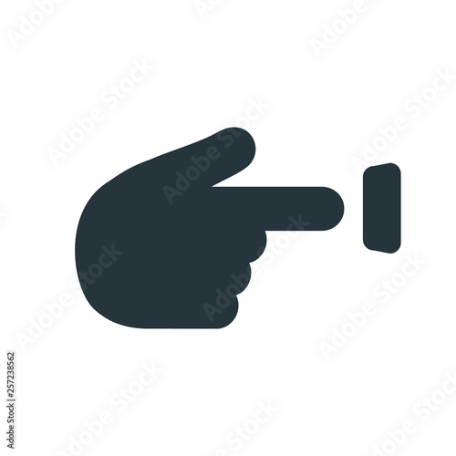 Pushing the doorbell icon sign – stock vector