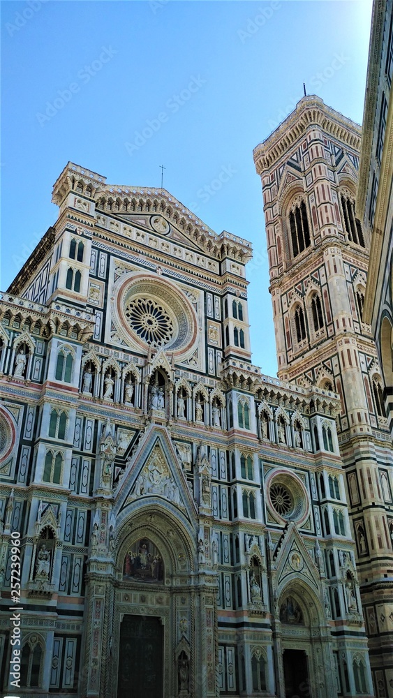 Magnificent Florence Cathedral, summer sunny day, blue sky.