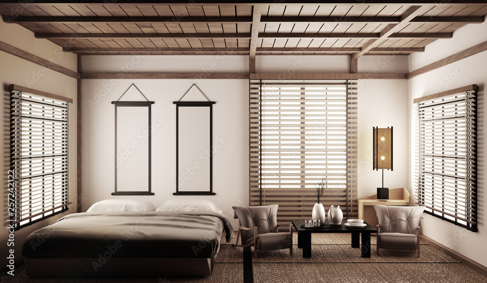 Modern japanese 2024 style bedroom