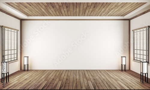 Fotografía indoor empty room japan style. 3D rendering