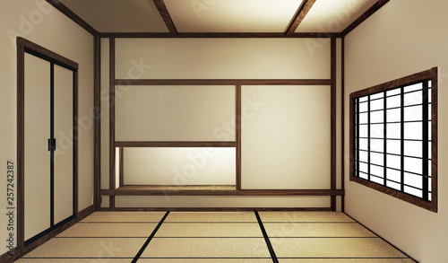 Mock up interior zen style. 3d rendering