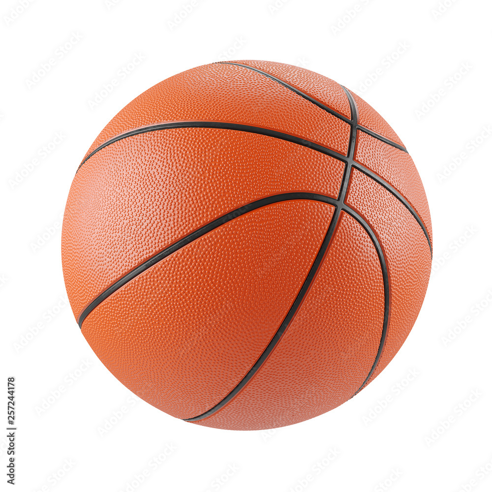 Classic basketball ball isolated on white background