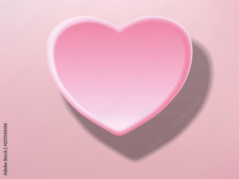 Pink heart love