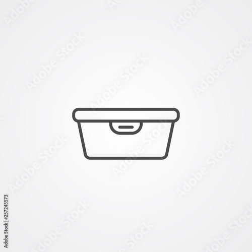 Food container vector icon sign symbol