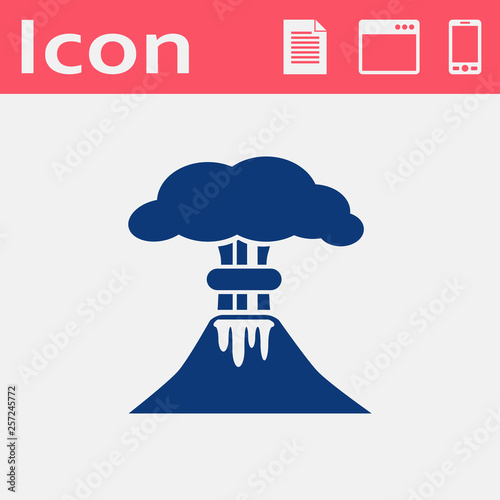 volcano mountain erupting icon