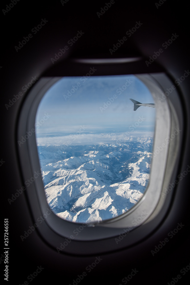 view from the airplane porthole view from the airplane porthole