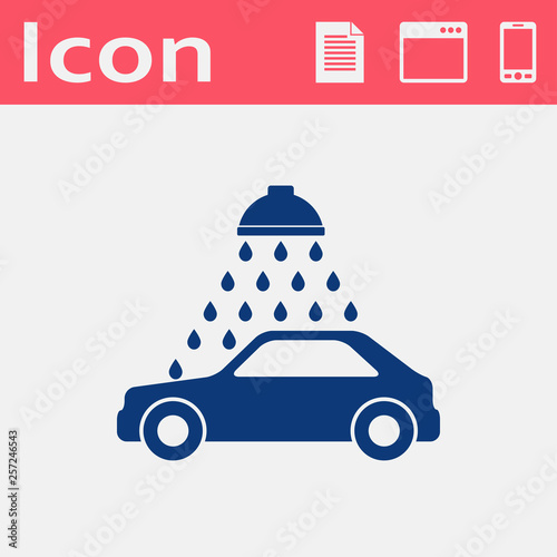 Vector icon of car wash
