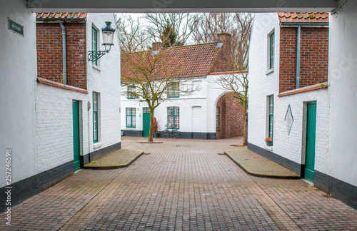 White street of Bruges