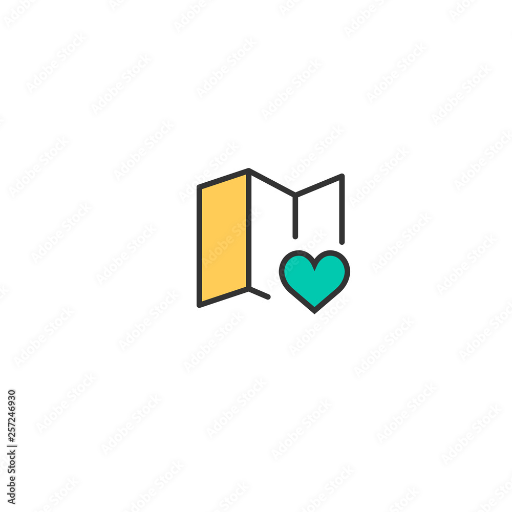 Map icon design. Interaction icon vector design Map icon design. Interaction icon vector design