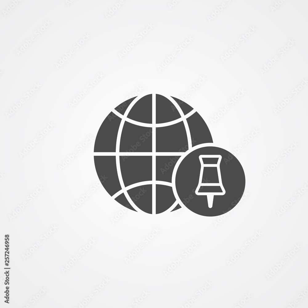 Globe vector icon sign symbol Globe vector icon sign symbol