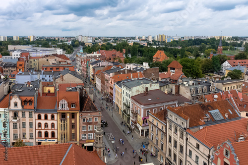 Aerial panorama of Old Town in Torun, Poland