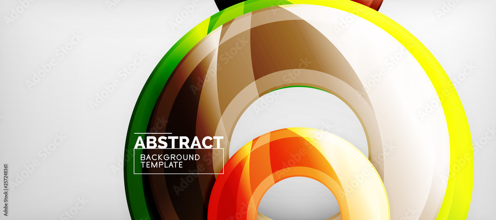 Modern geometric circles abstract background, colorful round shapes with shadow effects Modern geometric circles abstract background, colorful round shapes with shadow effects
