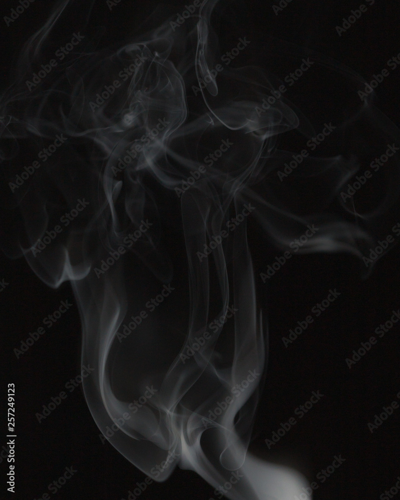 Abstract white smoke on black background Abstract white smoke on black background