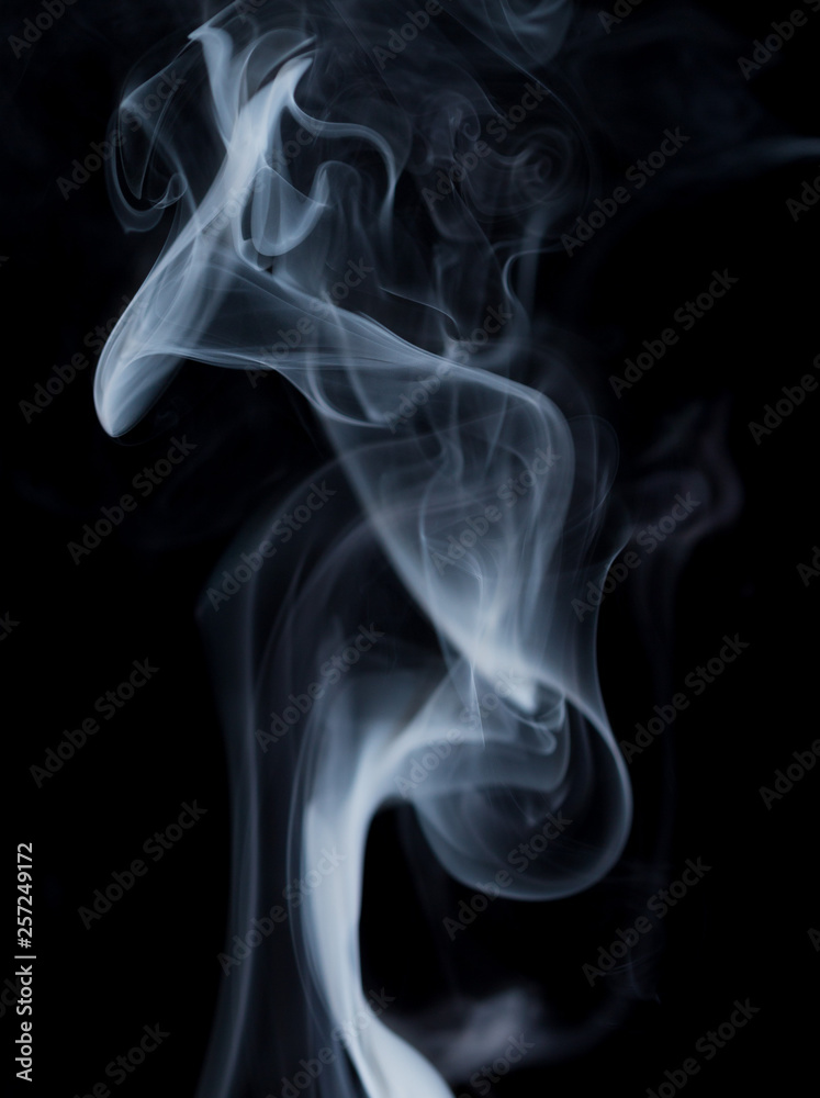 Abstract white smoke on black background Abstract white smoke on black background
