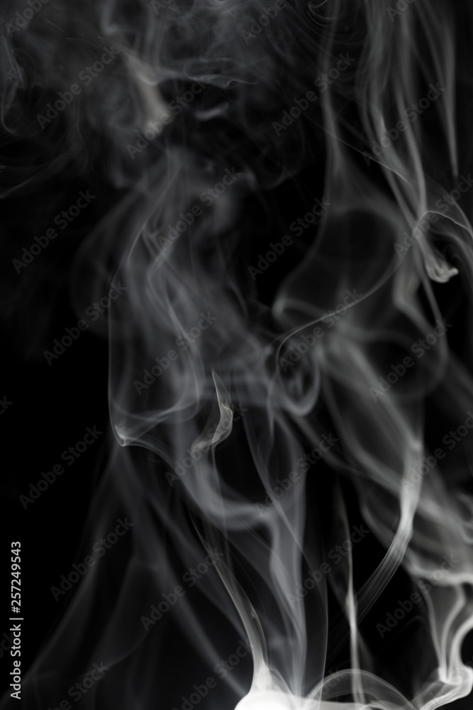 Abstract white smoke on black background Abstract white smoke on black background