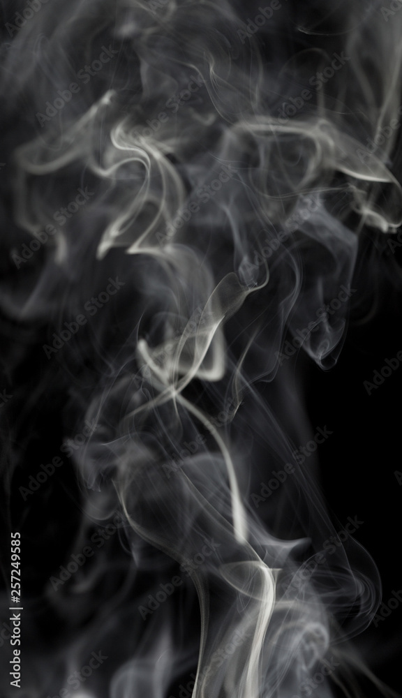Abstract white smoke on black background Abstract white smoke on black background