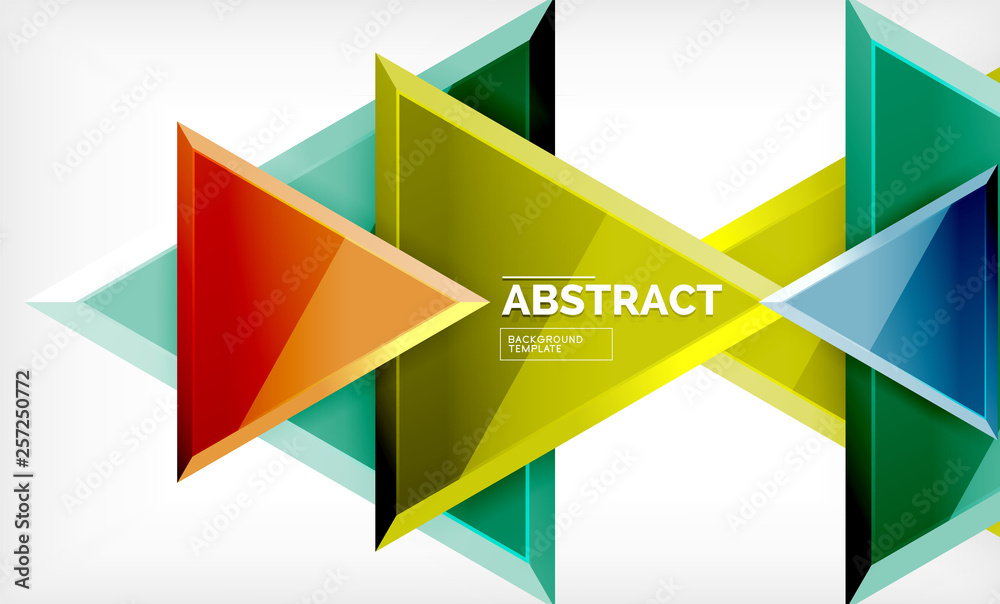 Flying triangles compostion geometric background Flying triangles compostion geometric background