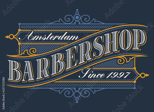 Vintage logo for the barbershop