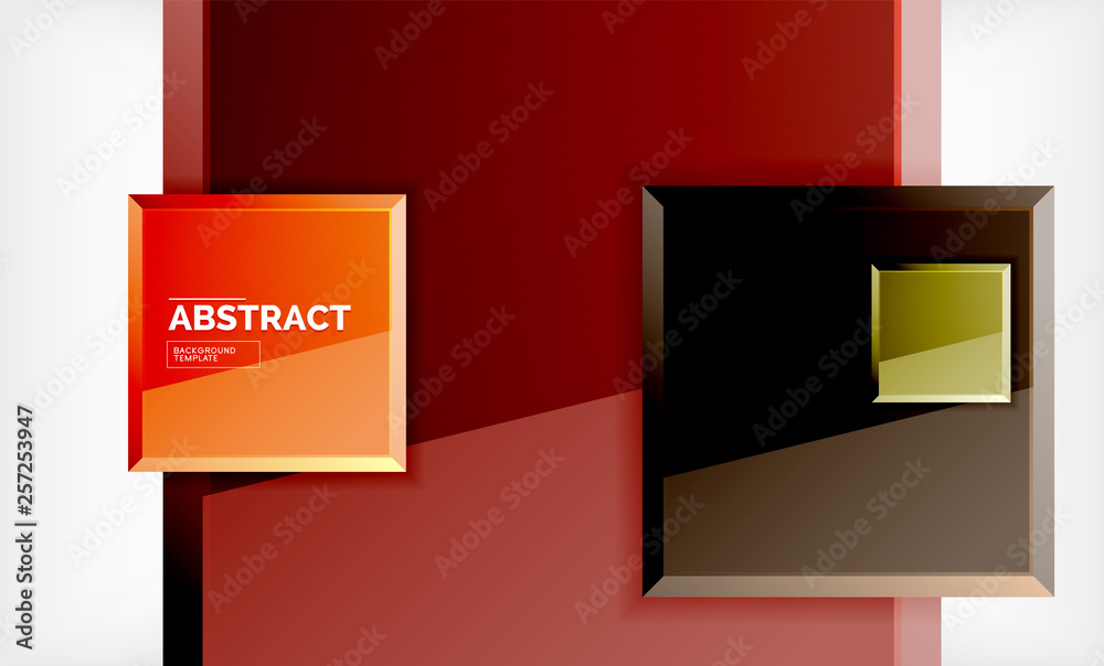 Square abstract background, glossy geometric design Square abstract background, glossy geometric design