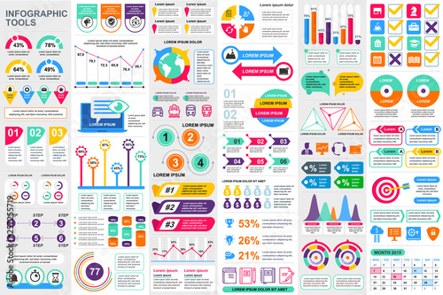 Infographic elements data visualization vector design template. Can be used for steps, options, business processes, workflow, diagram, flowchart concept, timeline, marketing icons, info graphics.