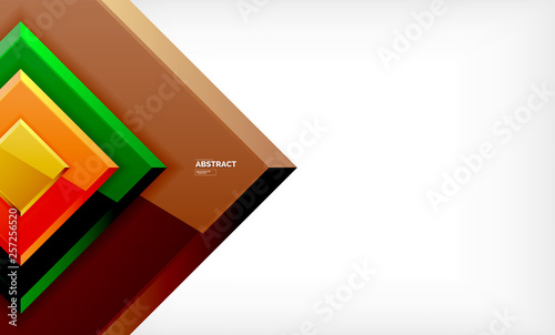 Geometric abstract background, modern square design