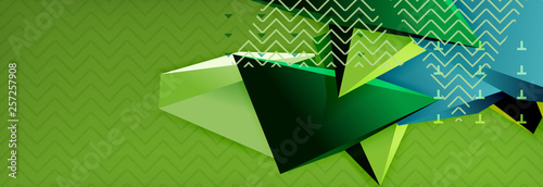3d triangular shapes geometric background. Origami style pattern with triange shapes for decorative design. Poster design. Line design. Modern presentation template