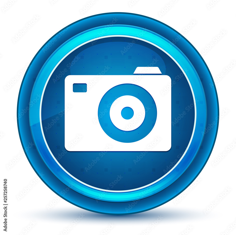 Camera icon eyeball blue round button Camera icon eyeball blue round button