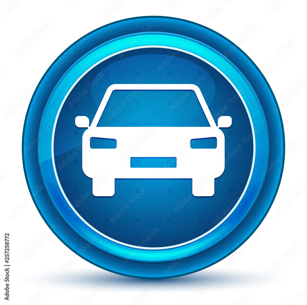 Car icon eyeball blue round button